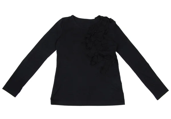 Yohji Yamamoto FEMME Frill Tape Embellished T-shirt K-169853_002