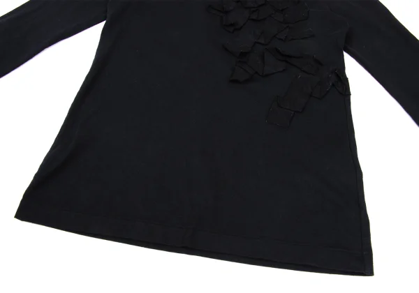 Yohji Yamamoto FEMME Frill Tape Embellished T-shirt K-169853_009