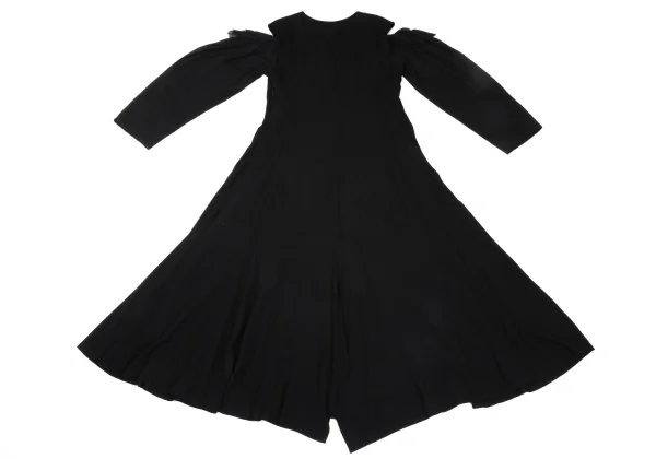 Yohji Yamamoto NOIR Rayon Frill Open Shoulder Dress K-169859_015