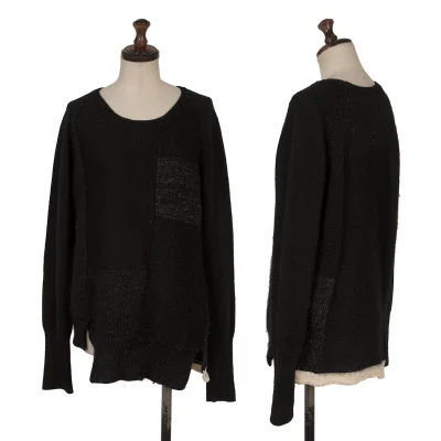 Yohji Yamamoto NOIR Mixed-material Panel Knit