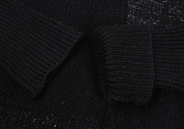 Yohji Yamamoto NOIR Mixed-material Panel Knit K-169860_006