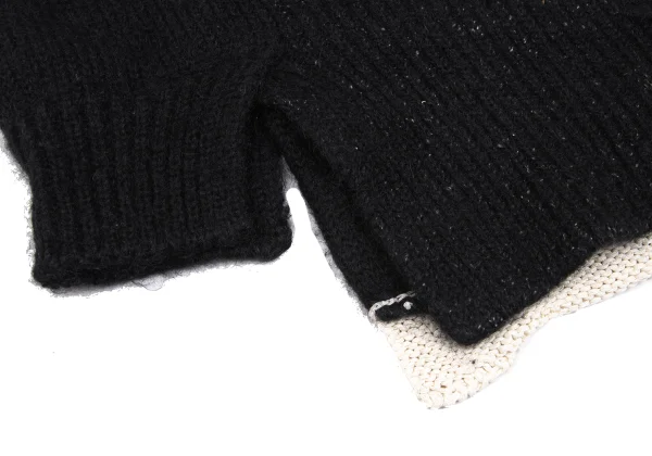 Yohji Yamamoto NOIR Mixed-material Panel Knit K-169860_008