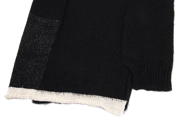 Yohji Yamamoto NOIR Mixed-material Panel Knit K-169860_011