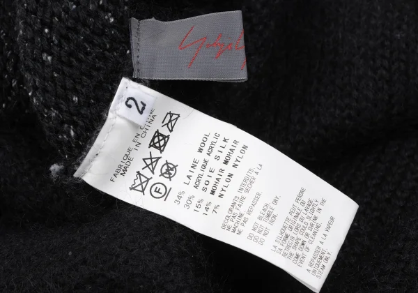 Yohji Yamamoto NOIR Mixed-material Panel Knit K-169860_013