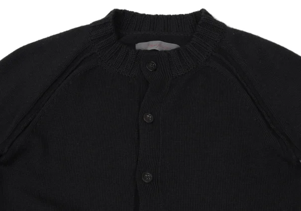 Yohji Yamamoto NOIR Wool Raglan Knit Cardigan K-169861_003