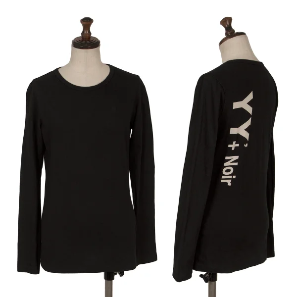 Yohji Yamamoto NOIR Cotton Back Logo Discharge Print T-shirt Black 2 K-169862_001