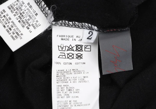 Yohji Yamamoto NOIR Cotton Back Logo Discharge Print T-shirt K-169862_011