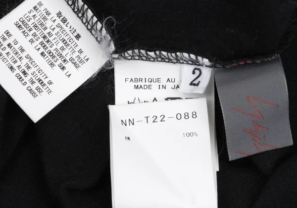 Yohji Yamamoto NOIR Cotton Back Logo Discharge Print T-shirt K-169862_012