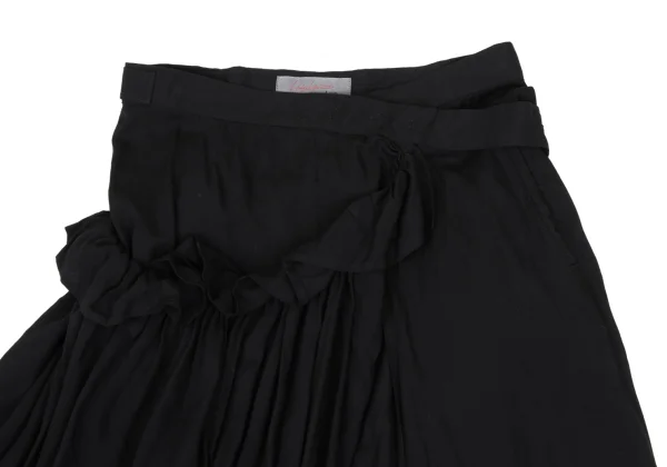 Yohji Yamamoto NOIR Rayon Frill Wrap Skirt K-169863_005