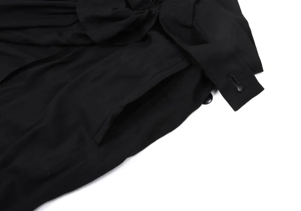Yohji Yamamoto NOIR Rayon Frill Wrap Skirt K-169863_006