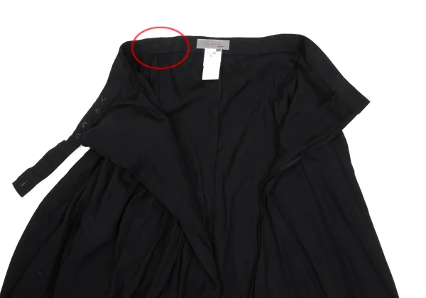 Yohji Yamamoto NOIR Rayon Frill Wrap Skirt K-169863_008