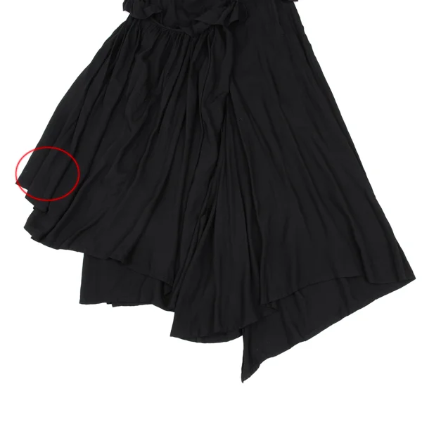 Yohji Yamamoto NOIR Rayon Frill Wrap Skirt K-169863_010