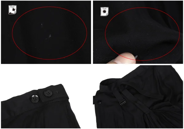 Yohji Yamamoto NOIR Rayon Frill Wrap Skirt K-169863_016