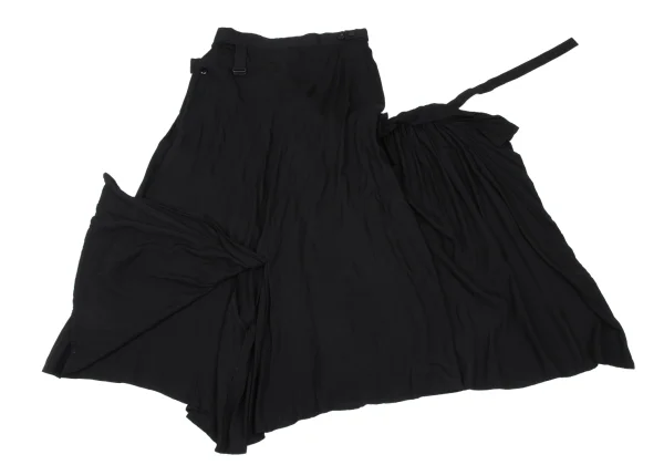 Yohji Yamamoto NOIR Rayon Frill Wrap Skirt K-169863_017