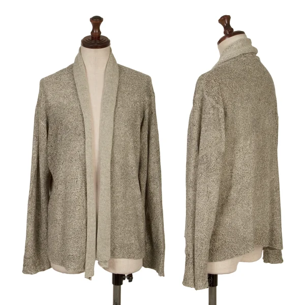 JURGEN LEHL Bamboo Silk Knit Cardigan Beige M K-169866_001