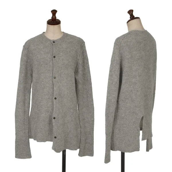 Plantation Wool Mohair Slit Knit Cardigan Grey M K-169870_001
