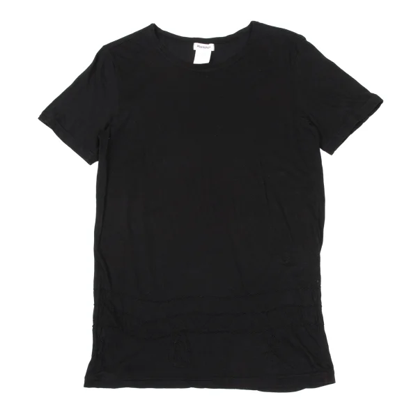 Plantation Hem Stitch Cotton T Shirt Black M K-169874_001
