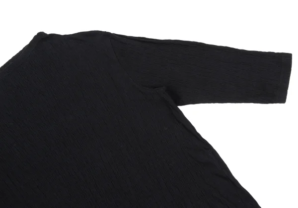 Plantation Wrinkle Pleats 3/4 Sleeves T Shirt K-169875_005