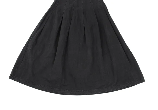 Plantation Cotton Tuck Flare Denim Skirt K-169877_007