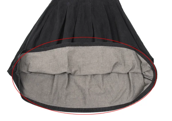 Plantation Cotton Tuck Flare Denim Skirt K-169877_008