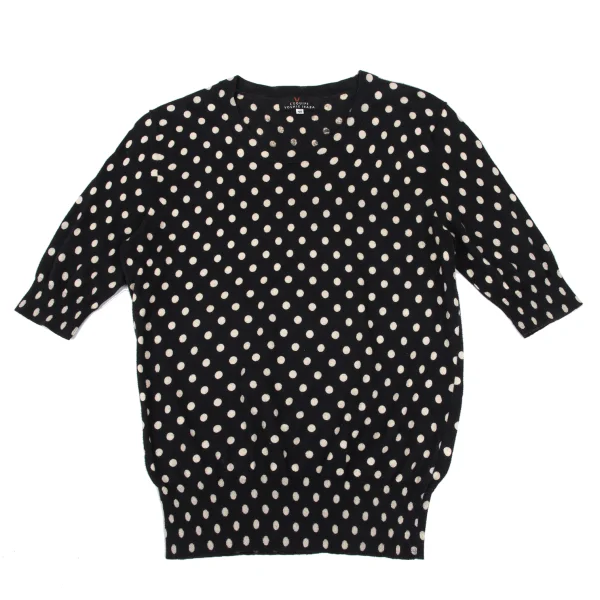 L'EQUIPE YOSHIE INABA Dot Print Cotton Short Sleeve Knit Top K-169880_002