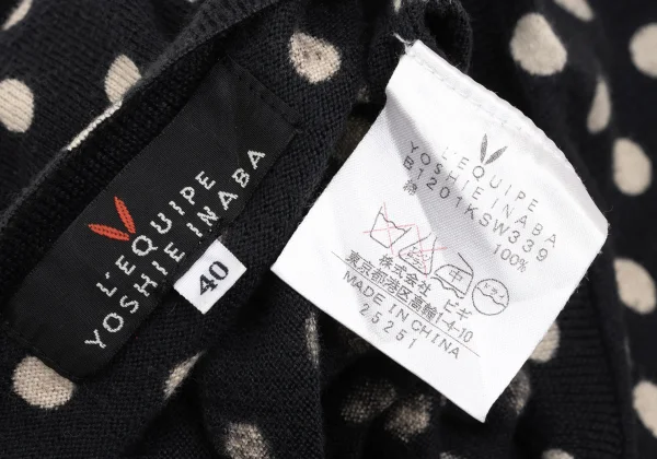 L'EQUIPE YOSHIE INABA Dot Print Cotton Short Sleeve Knit Top K-169880_009