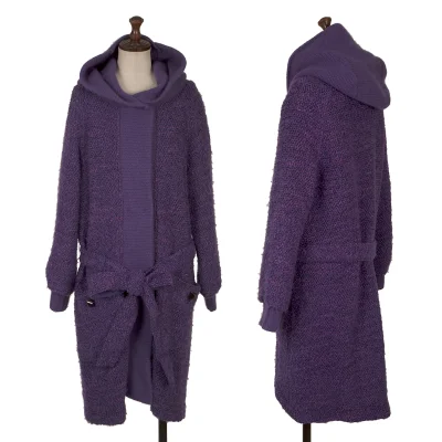 SONIA BY SONIA RYKIEL Hooded  Knit Gown Coat