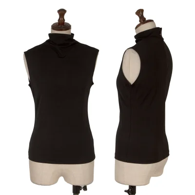 DKNY Rayon Poly Turtleneck Sleeveless Top