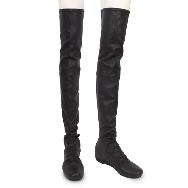 Rick Owens Tucked Leather Stockings Boots Black 39 K-169884_001