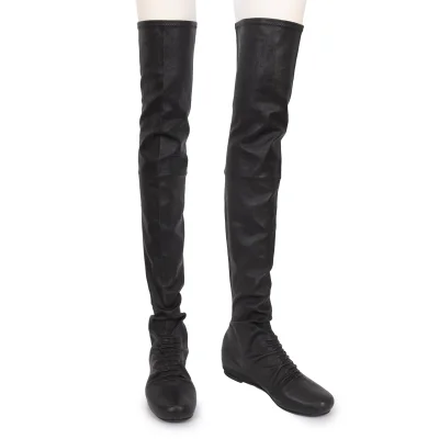 Rick Owens Tucked Leather Stockings Boots