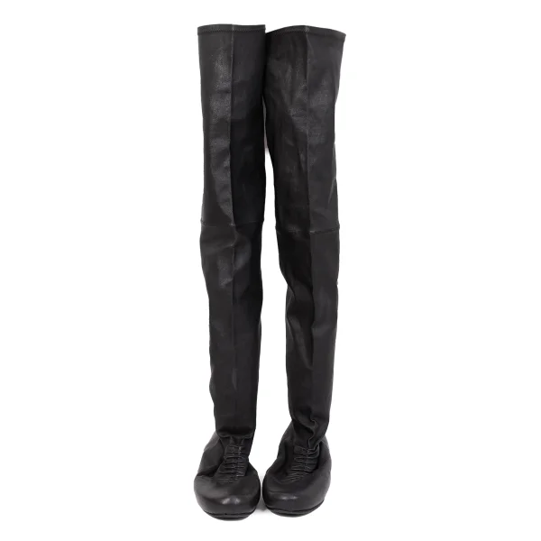 Rick Owens Tucked Leather Stockings Boots K-169884_003