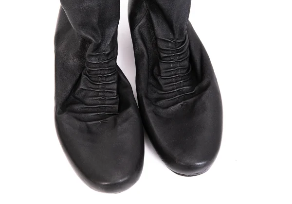 Rick Owens Tucked Leather Stockings Boots K-169884_005
