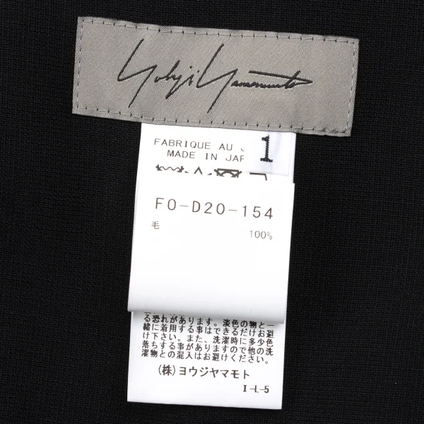 Yohji Yamamoto FEMME Wool Button Design Long Dress K-169887_019