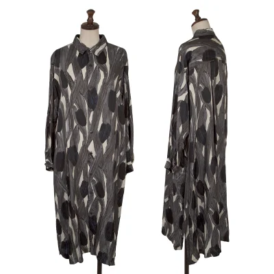 Plantation Graphic Printed Cupro Long Shirt Dress