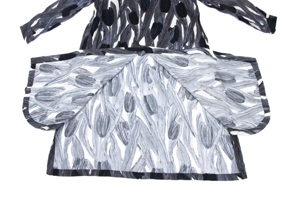 Plantation Graphic Printed Cupro Long Shirt Dress K-169890_013