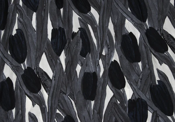 Plantation Graphic Printed Cupro Long Shirt Dress K-169890_015