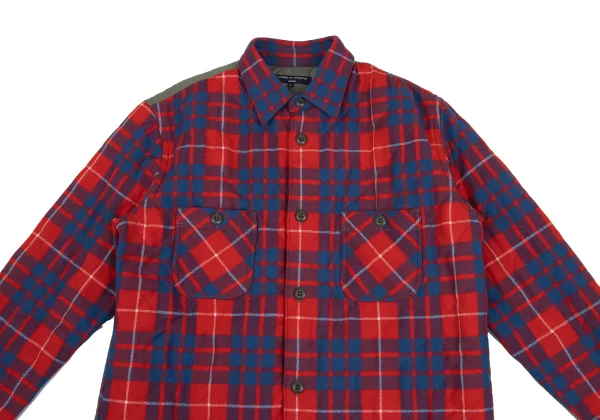 COMME des GARCONS HOMME Quilting Padded Checker Shirt K-169894_005