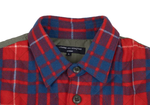 COMME des GARCONS HOMME Quilting Padded Checker Shirt K-169894_006