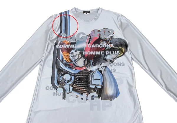 COMME des GARCONS HOMME PLUS Bike Print Long T-shirt K-169896_002