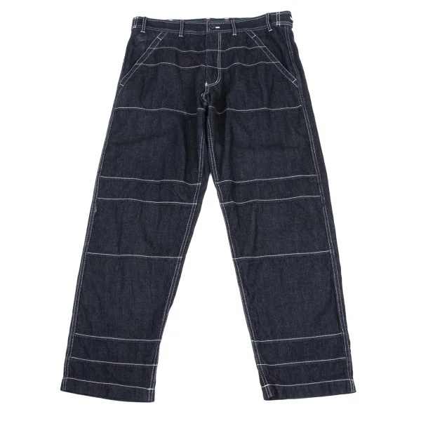 COMME des GARCONS SHIRT White Stitch Switching Denim Pants  Indigo M K-169899_001