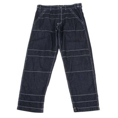 COMME des GARCONS SHIRT White Stitch Switching Denim Pants