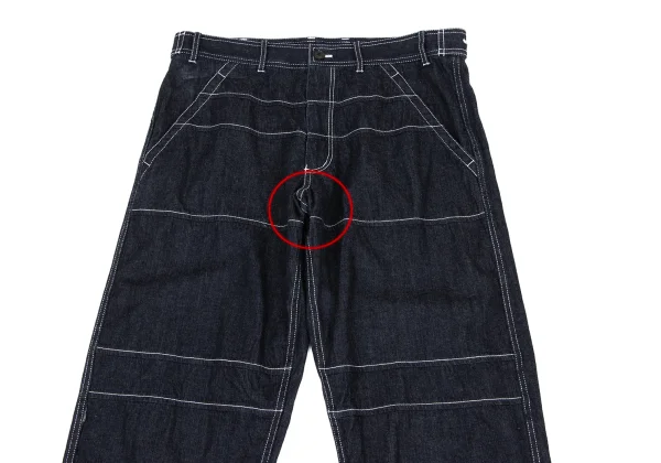 COMME des GARCONS SHIRT White Stitch Switching Denim Pants K-169899_002