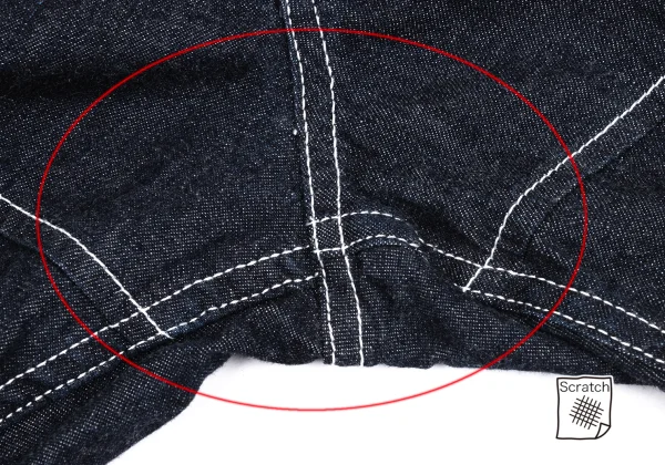 COMME des GARCONS SHIRT White Stitch Switching Denim Pants K-169899_003