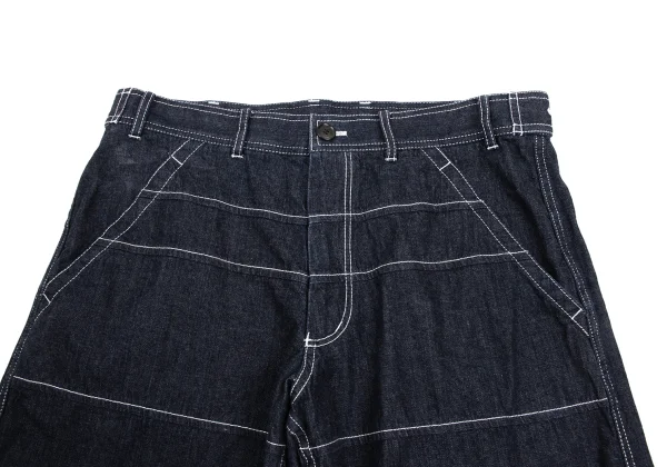 COMME des GARCONS SHIRT White Stitch Switching Denim Pants K-169899_004