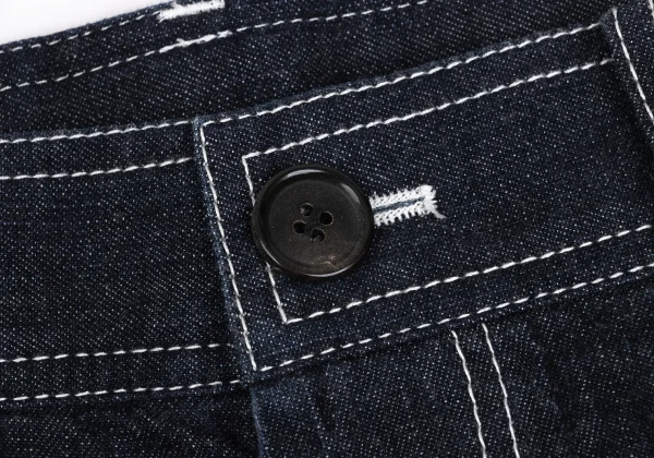 COMME des GARCONS SHIRT White Stitch Switching Denim Pants K-169899_005