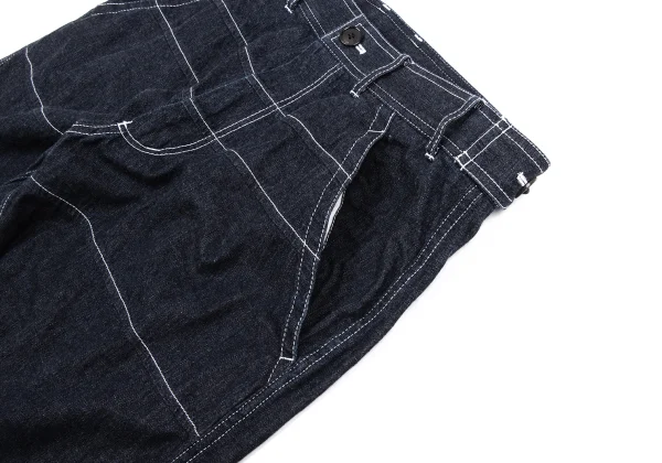 COMME des GARCONS SHIRT White Stitch Switching Denim Pants K-169899_006