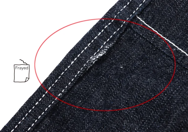 COMME des GARCONS SHIRT White Stitch Switching Denim Pants K-169899_009