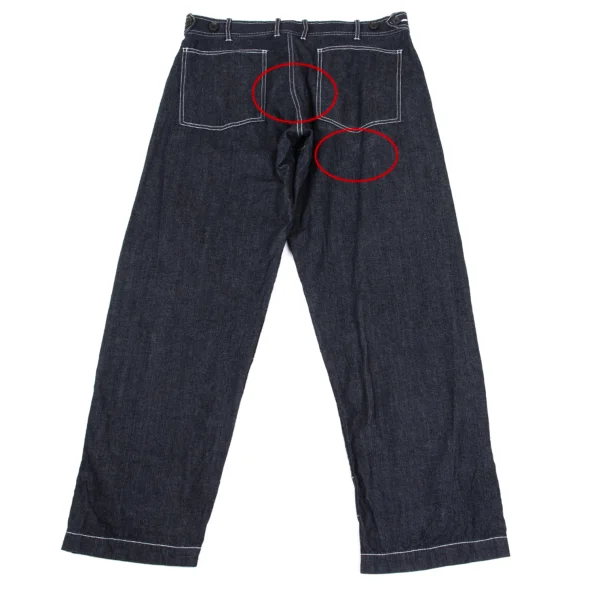 COMME des GARCONS SHIRT White Stitch Switching Denim Pants K-169899_011