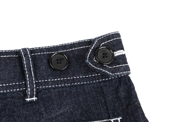 COMME des GARCONS SHIRT White Stitch Switching Denim Pants K-169899_014