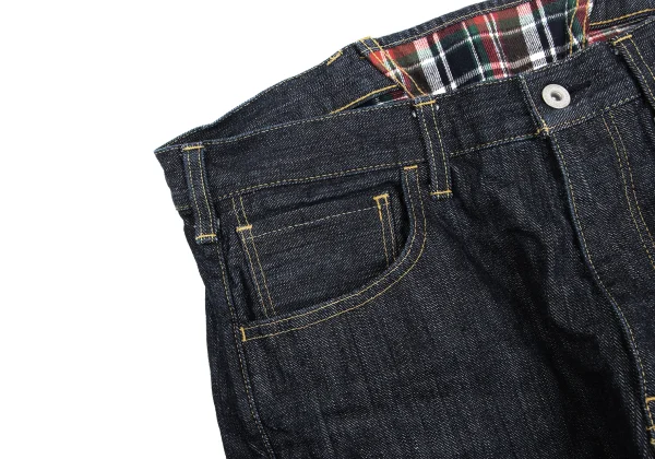 JUNYA WATANABE MAN Flannel Checker Switching Denim Pants K-169902_005